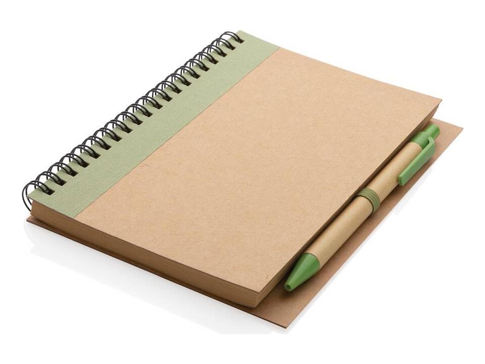 Kraft spiral notebook with pen 8