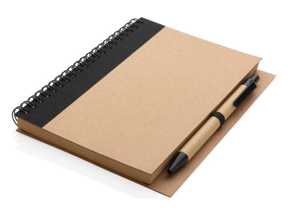 Kraft spiral notebook with pen 2