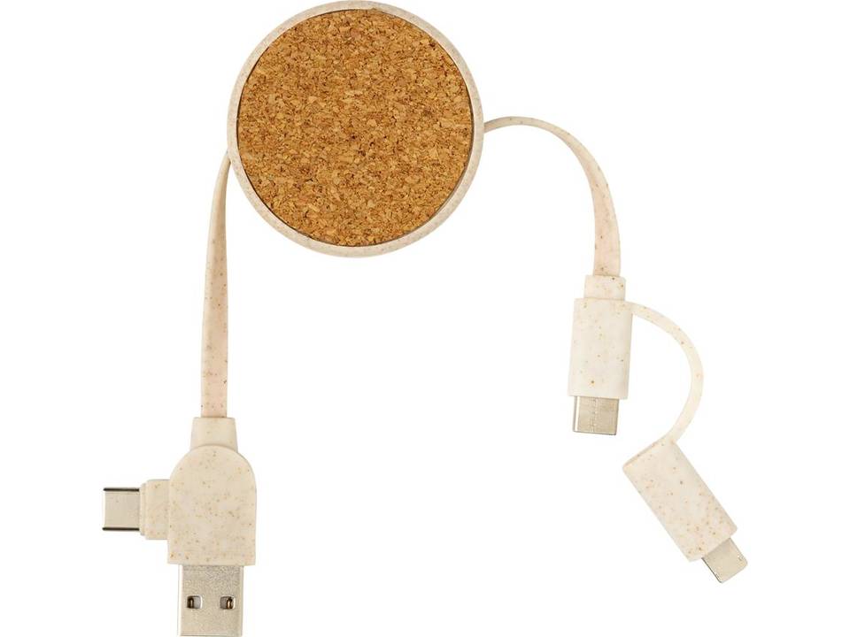 Cork and Wheat 6-in-1 retractable cable 3