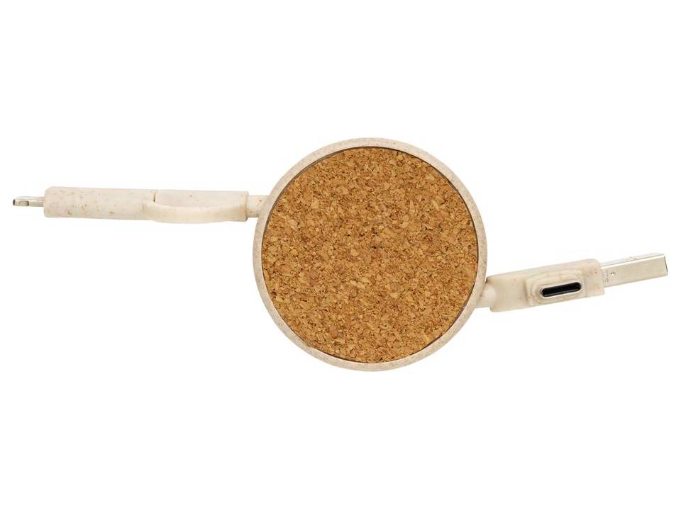 Cork and Wheat 6-in-1 retractable cable 2
