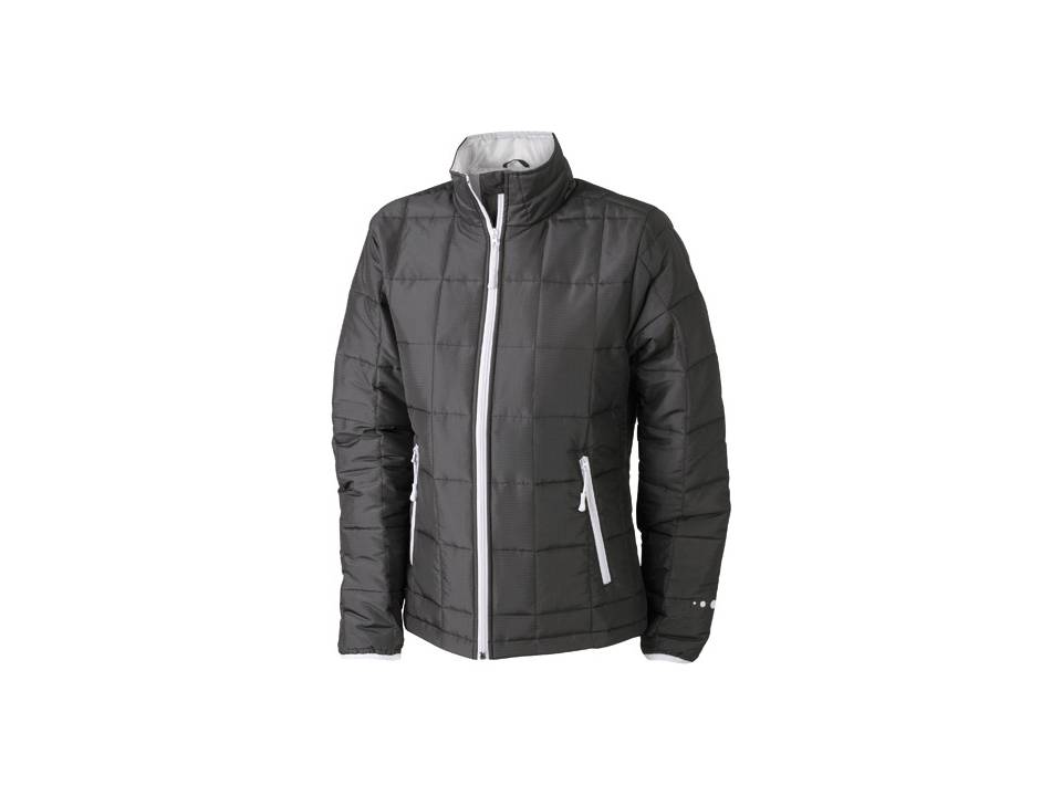 Ladies Padded Light Weight Jacket zwart