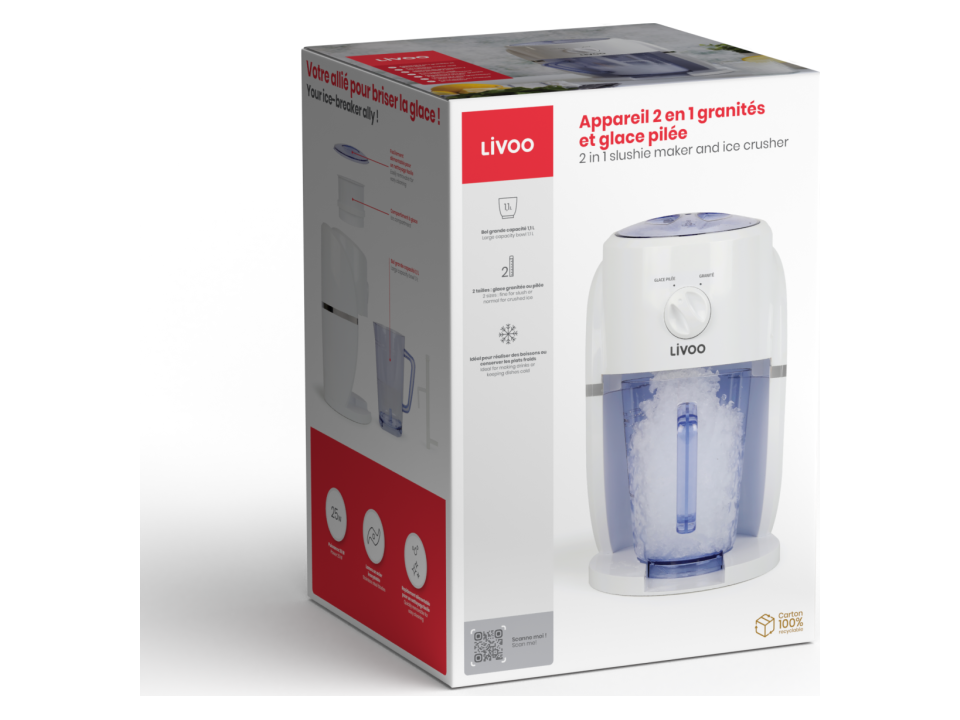 LIVOO 2 in 1 slushie maker and ice crusher 7