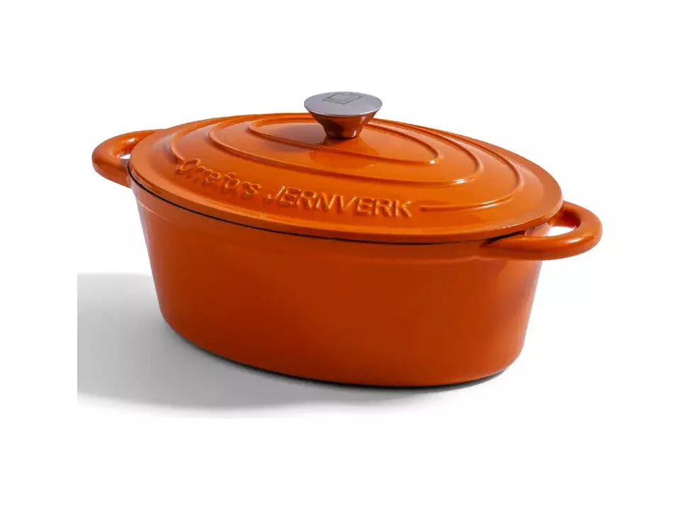 Orrefors Jernverk Enamelled Oval Iron Pan 3.5L 3