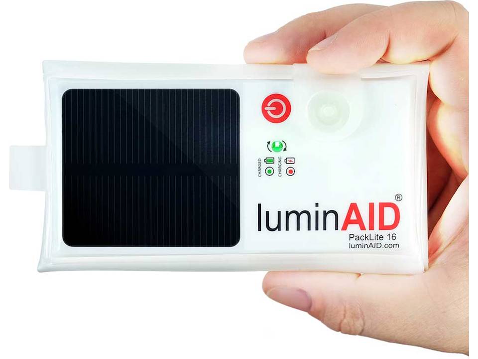 Luminaid lichtbron op zonne energie