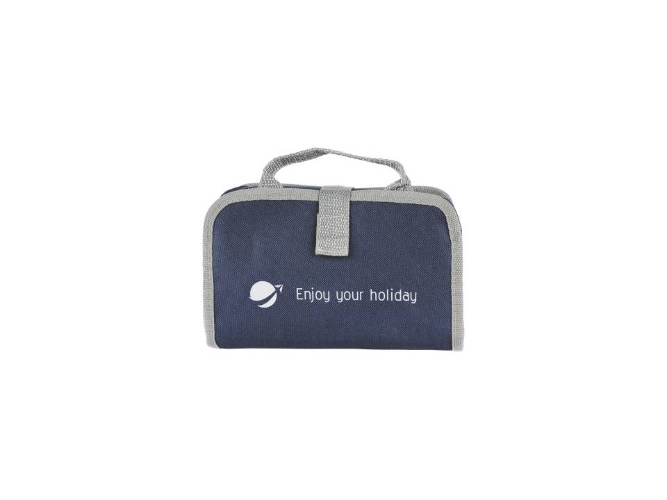 Toiletry bag luxe with velcro strap 2 compartments