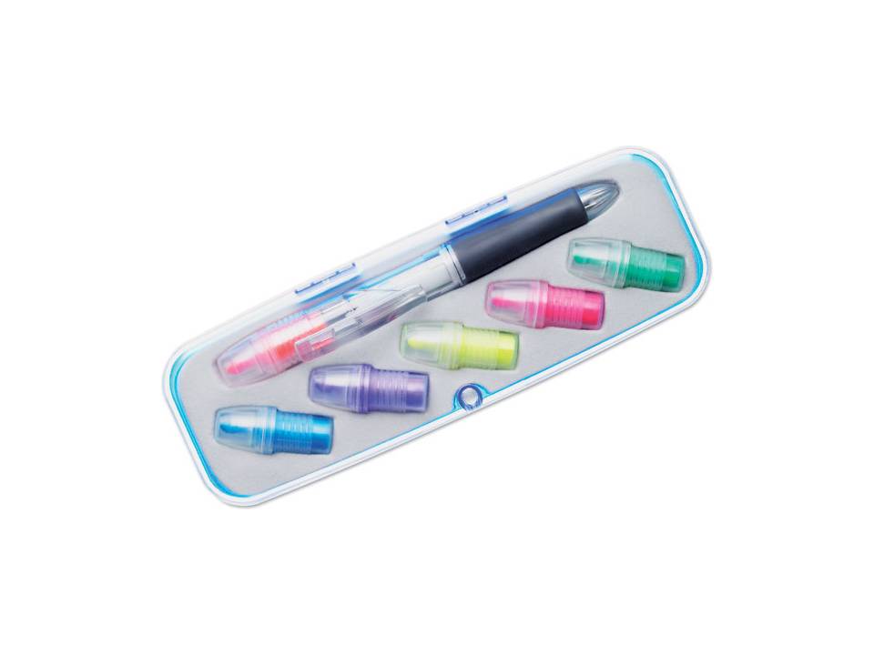 Markeerstift set met 6 kleuren