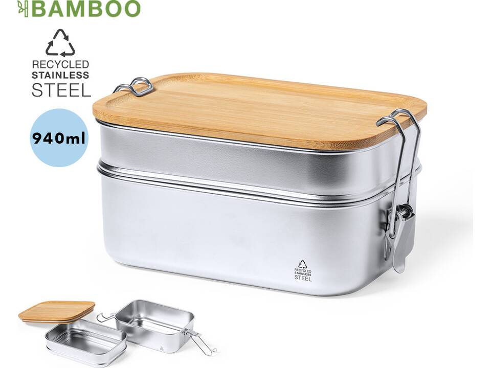 Maxi lunchbox RVS Bamboo