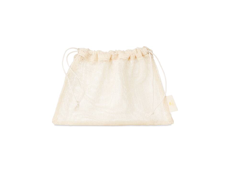 Custom-Made Sustainable Food-Safe Cotton Mesh Bag 30x20 cm – Fully Custom Design 1