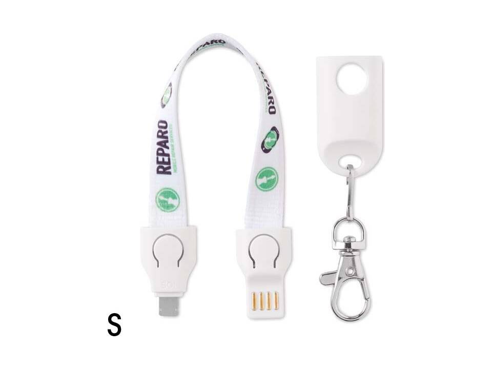 Custom-made 2-in-1 sublimation lanyard with integrated charging cable – fully personalized design 3
