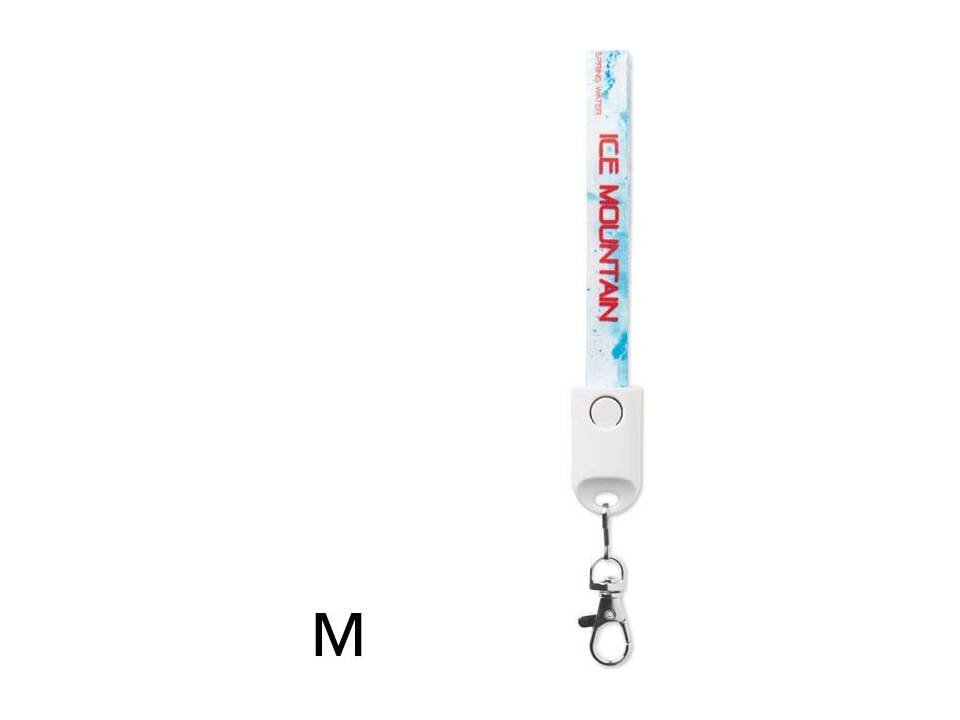 Custom-made 2-in-1 sublimation lanyard with integrated charging cable – fully personalized design 4
