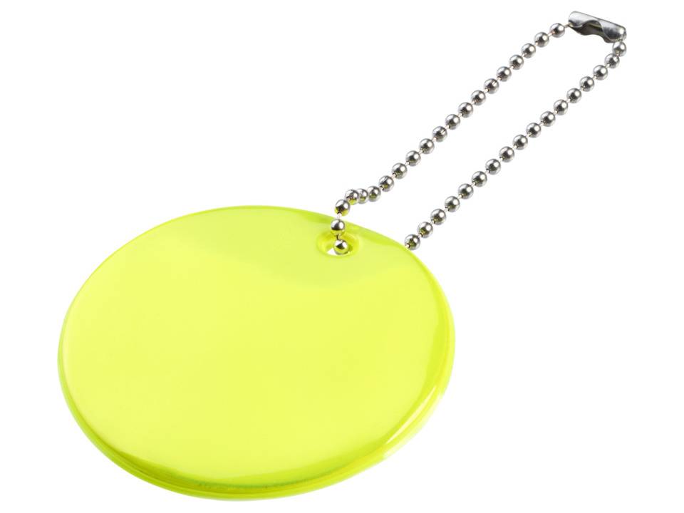 Medium Ronde Reflecterende hanger-geel