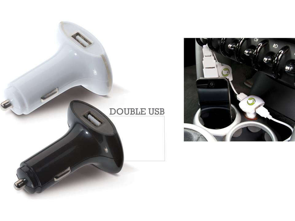 Double USB car charger 4