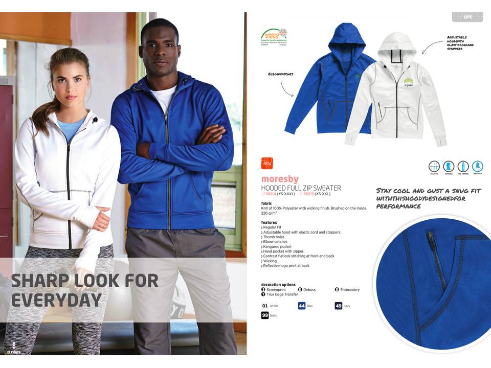 Moresby hooded full zip Sweater. 10