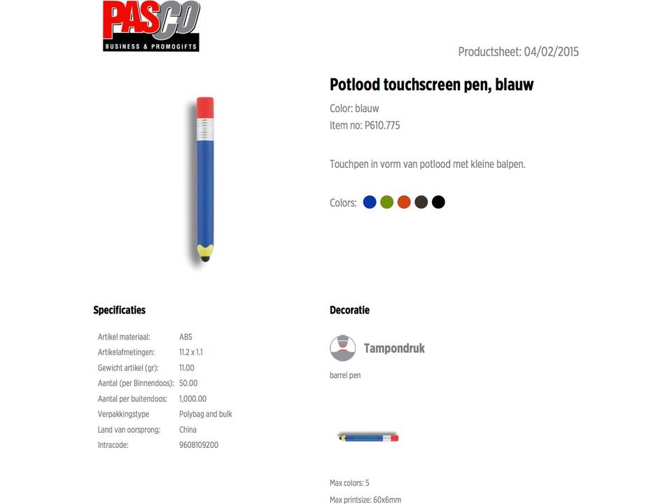 Pencil shaped touch pen 14