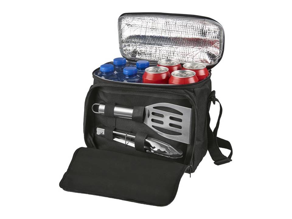 Mill 2 delige BBQ set met koeltas bedrukken