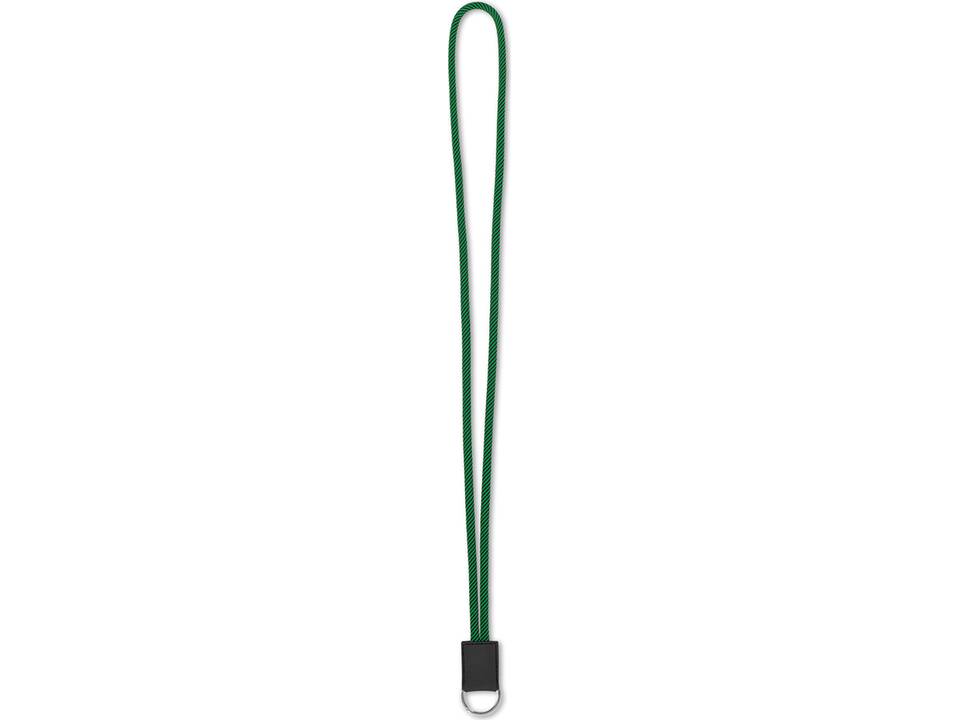 Custom-made polyester lanyard in 2 colors with PVC badge holder – fully custom design 1