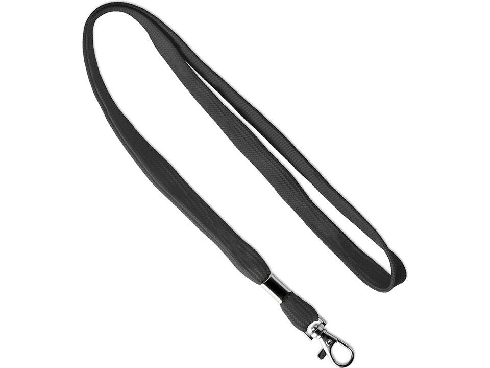 Custom-made round polyester lanyard with metal clamp – fully custom design 1
