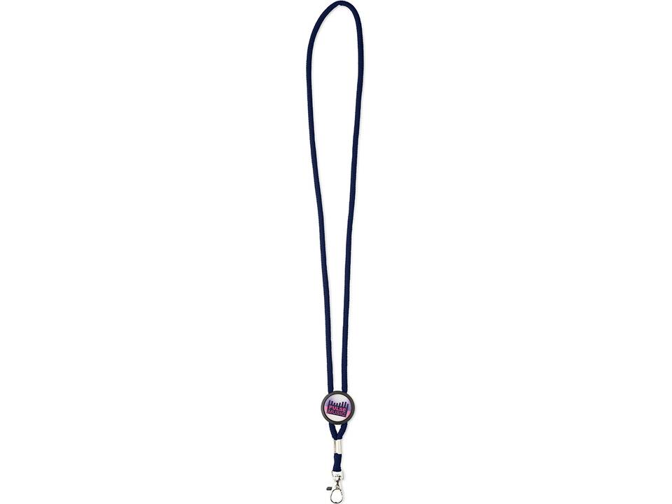 Custom-made polyester lanyard with slider and doming – fully custom design 2