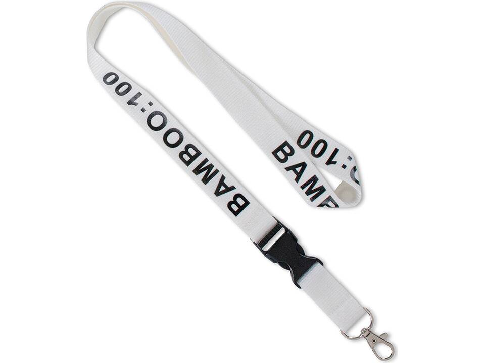 Custom-Made Bamboo Lanyard with Screen Print – Fully Personalized Design 3