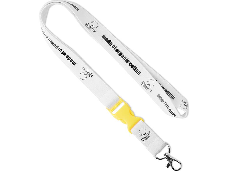 Custom-Made Organic Cotton Lanyard with Screen Print – Fully Personalized Design 2