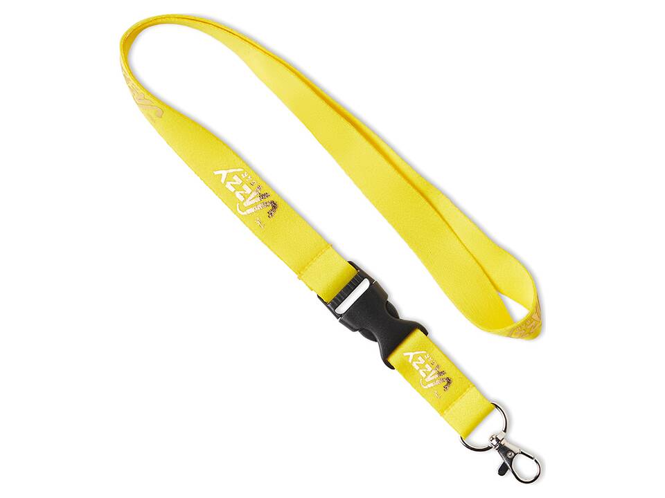 Custom-made polyester lanyard with metallic foil print – fully custom design 2