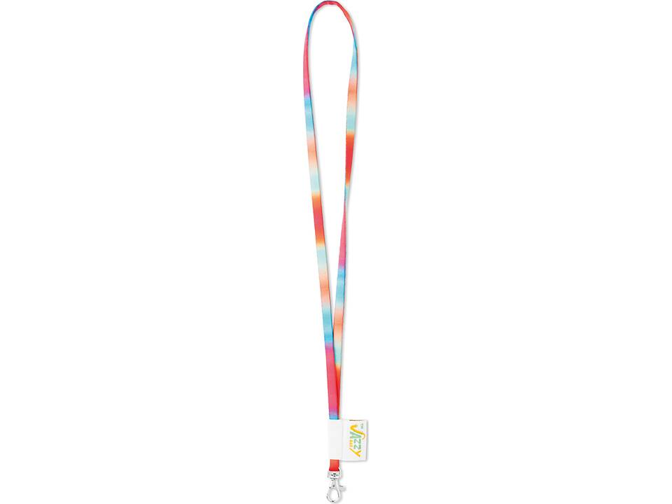Custom-made round polyester sublimation lanyard – fully personalized design 2