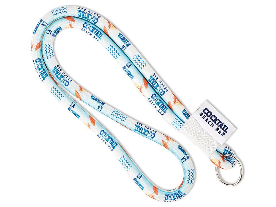 Custom-made polyester sublimation lanyard with full-color printing or woven label – fully personalized design 2