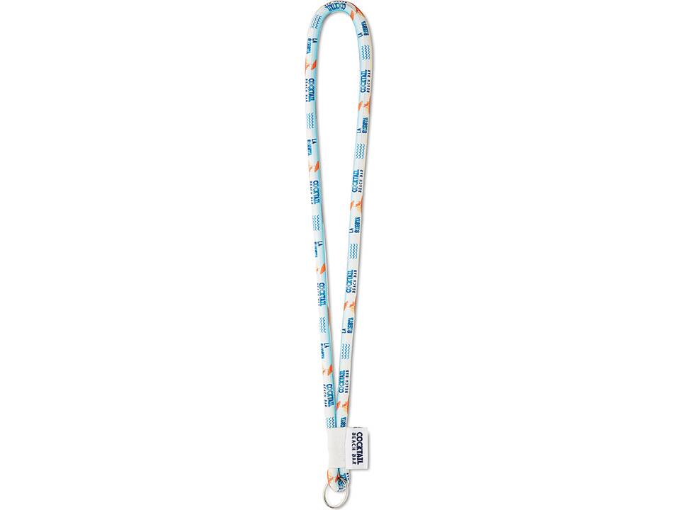 Custom-made polyester sublimation lanyard with full-color printing or woven label – fully personalized design 3