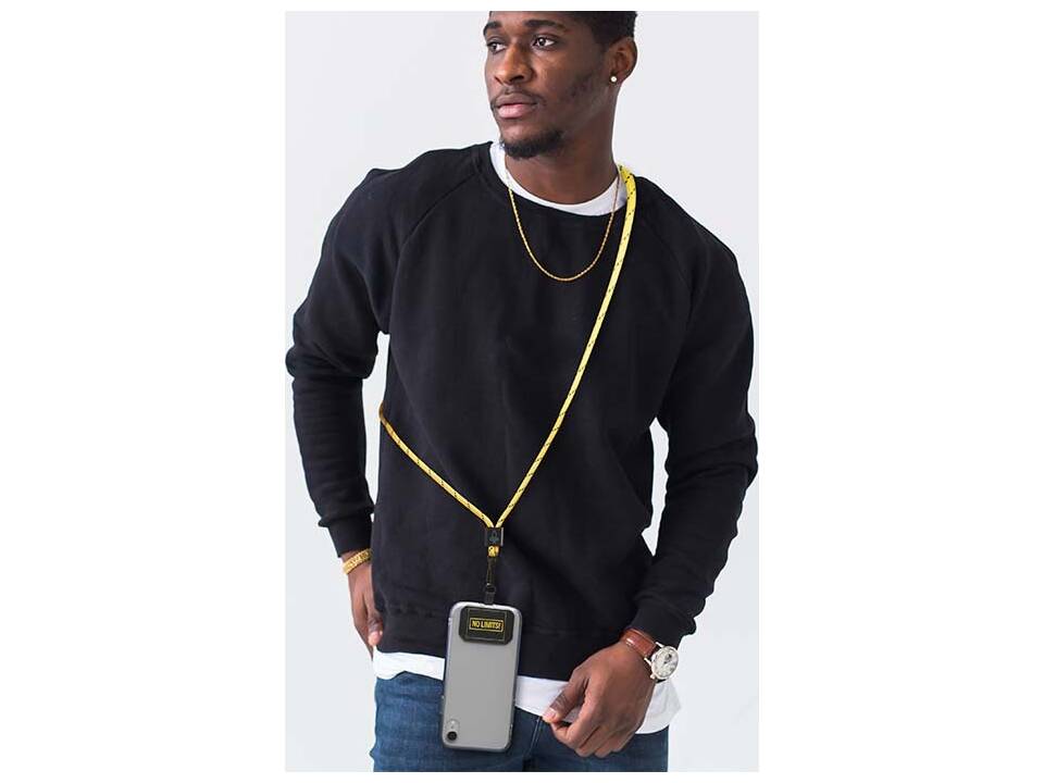 Custom-made crossbody phone holder made of duotone polyester cord – fully personalized design 2