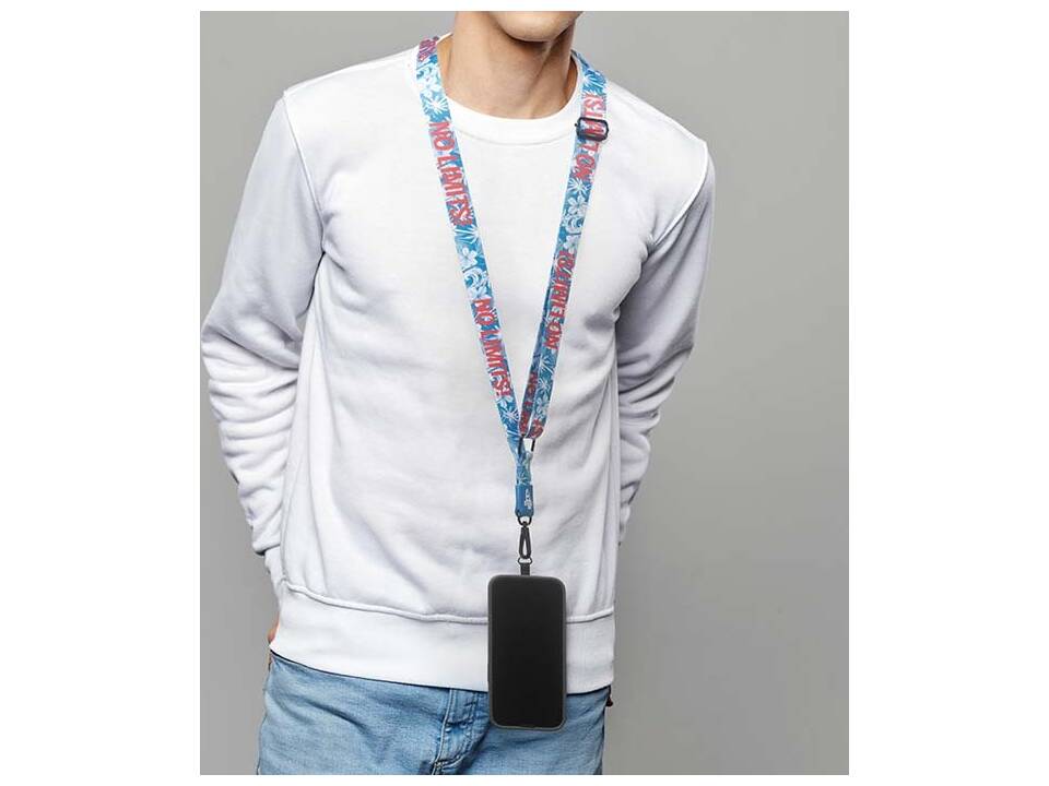 Custom-Made Adjustable Crossbody Phone Holder with Your Design and Sublimated PVC Logo Patch – Fully Customizable 7