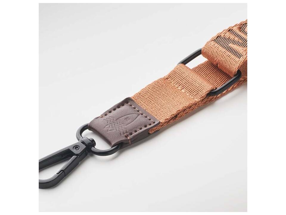 Custom-Made Woven Adjustable Crossbody Phone Holder with Embossed PU Leather Patch – Fully Custom Design 3