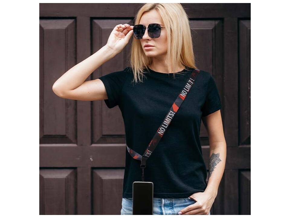 Custom-Made Sustainable Adjustable Phone Lanyard in Sublimated rPET – Fully Custom Design 4