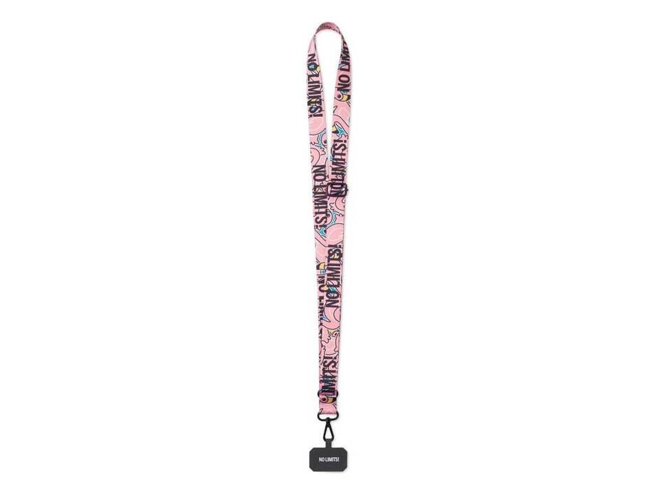 Custom-Made Sustainable Adjustable Phone Lanyard in Sublimated rPET – Fully Custom Design 2