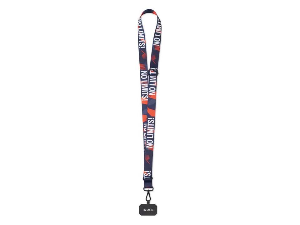 Custom-Made Sustainable Adjustable Phone Lanyard in Sublimated rPET – Fully Custom Design 3