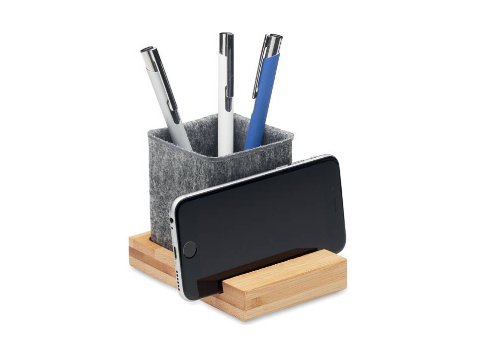 RPET felt pen pot phone stand 1