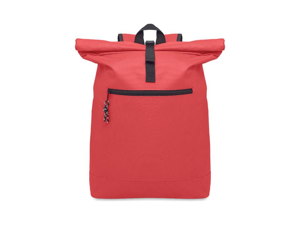 600D polyester rolltop backpack 12