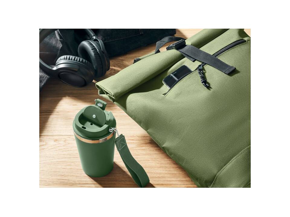 600D polyester rolltop backpack 49