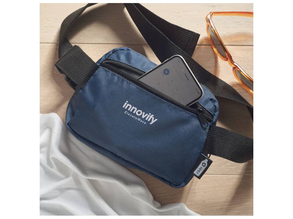 300D RPET polyester waist bag 8