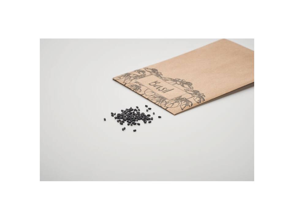 Basil seeds in craft envelope 3