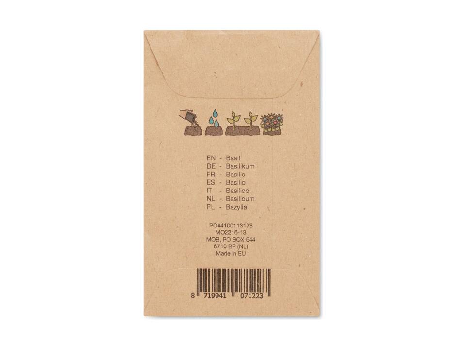 Basil seeds in craft envelope 1