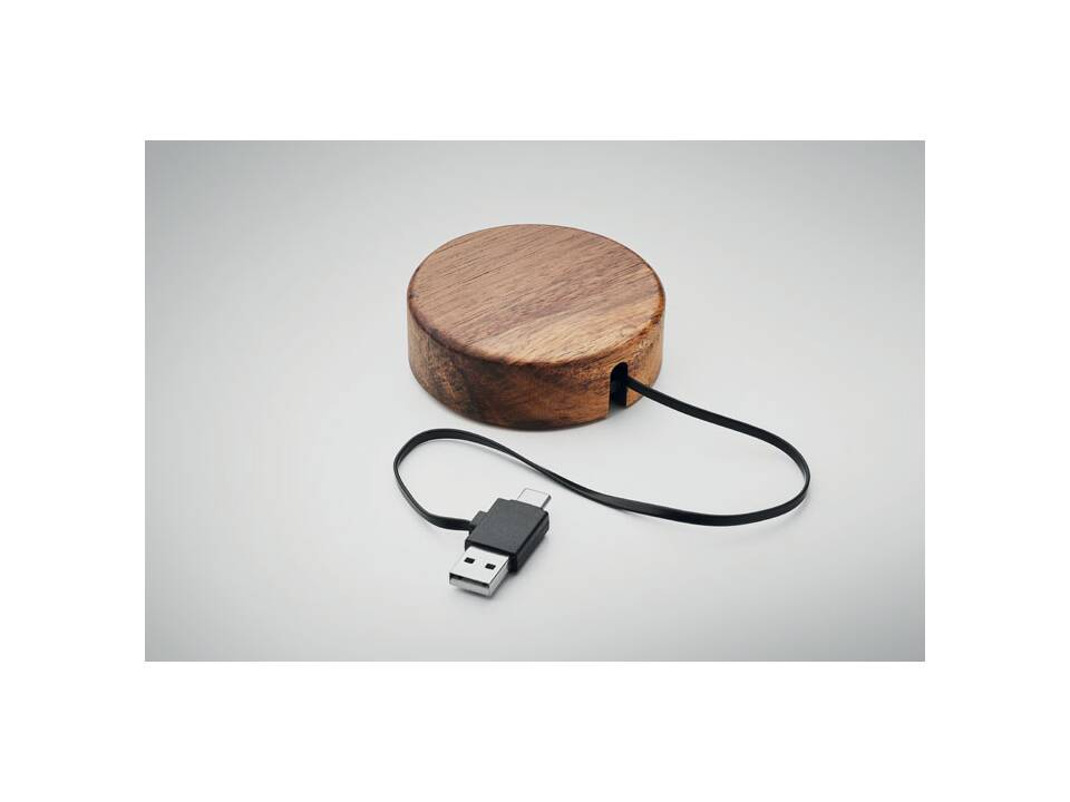 Wireless charger in acacia 15W 4