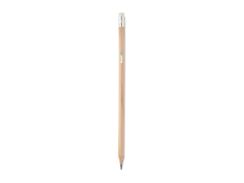 Natural pencil with eraser 1