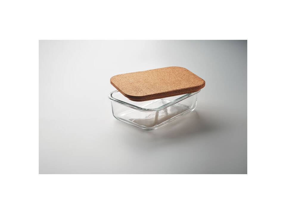 Glass lunch box with cork lid 3
