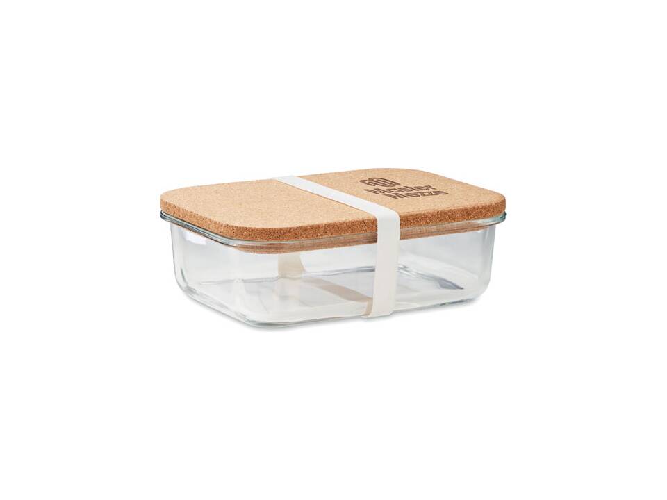 Glass lunch box with cork lid 2