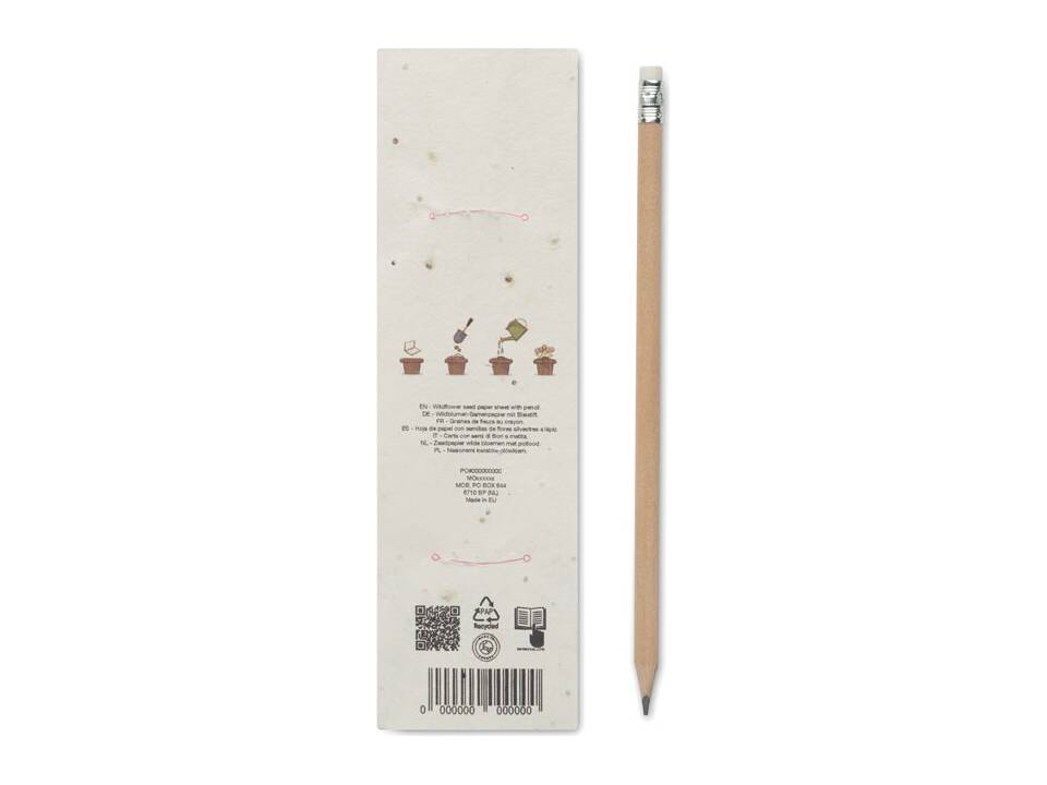 Natural pencil in seeded pouch 1