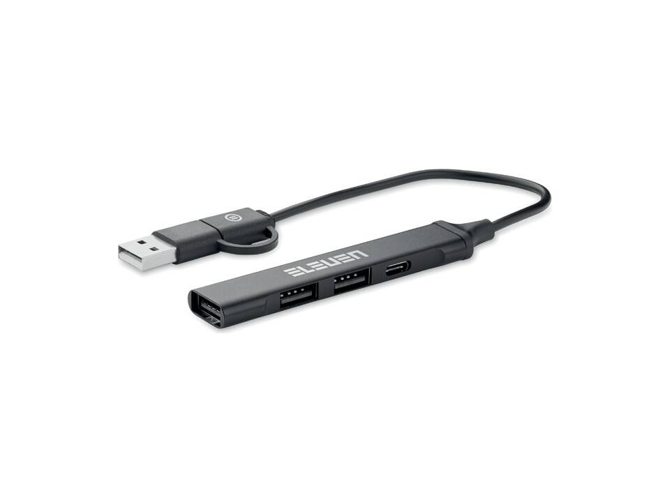 USB 4 port hub 19 cm 2