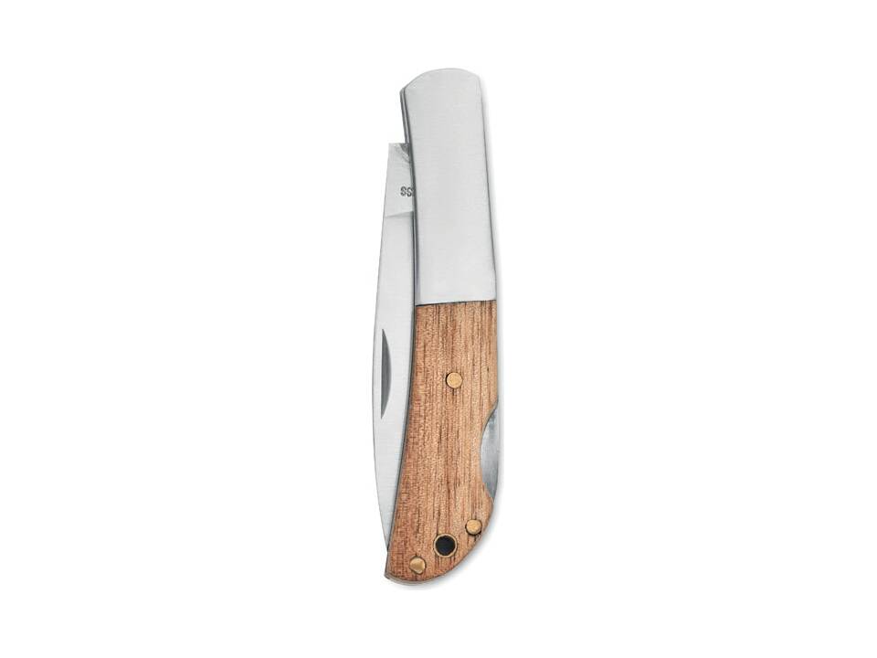 Foldable knife in acacia wood 4
