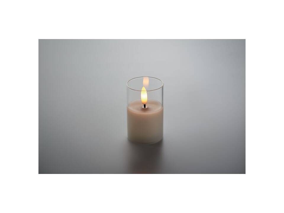LED wax candle in glass holder - S 5