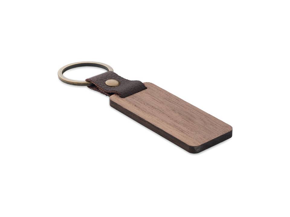 Key ring in walnut and PU 3