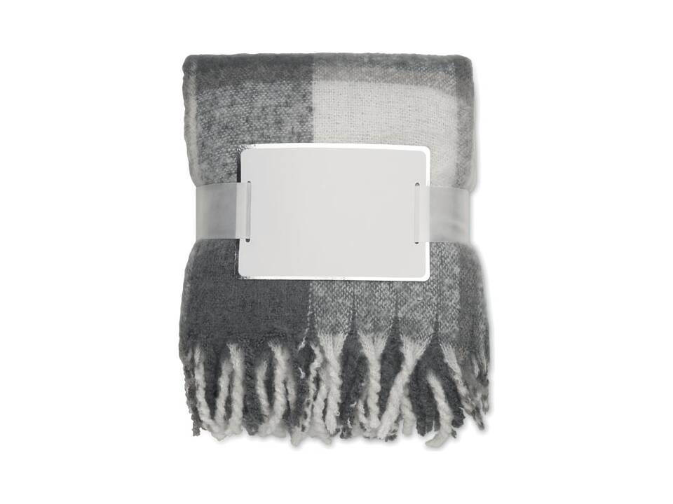 Chequered mohair blanket 2